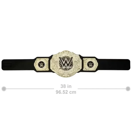 WWE Championship belt fully unrolled to show entire strap and plate layout for kids – Ireland