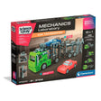 Bright angled view of the Science Museum Mechanics Car Transporter construction set box showing model details in Ireland