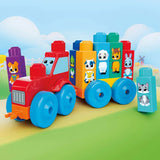 MEGA BLOKS Build & Match Animal Tractor with stacked animal blocks