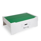 Melissa & Doug Deluxe Wooden Multi-Activity Play Table with plain green tabletop and front drawer