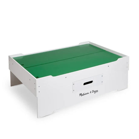 Melissa & Doug Deluxe Wooden Multi-Activity Play Table with plain green tabletop and front drawer