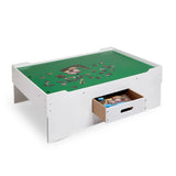 Melissa & Doug Deluxe Wooden Multi-Activity Play Table with train landscape top and open drawer