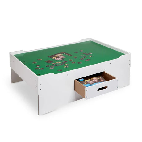 Melissa & Doug Deluxe Wooden Multi-Activity Play Table with train landscape top and open drawer