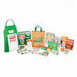 Melissa and Doug Fresh Mart Companion Set layout with bags, boxes and coins – Ireland
