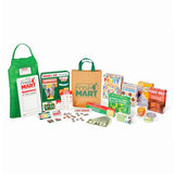 Melissa and Doug Fresh Mart Companion Set layout with bags, boxes and coins – Ireland