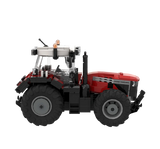 BRIXIES Plus Massey Ferguson 9S tractor in right side profile with the red bonnet, cab, exhaust and large rear tyre visible