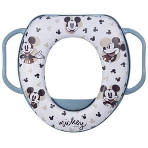 Mickey Mouse Soft Toilet Trainer showing Mickey Mouse print and blue side handles