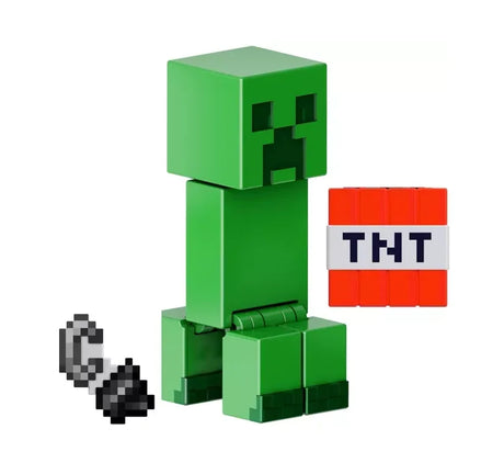 Minecraft Creeper figure posed with TNT block and flint – Ireland
