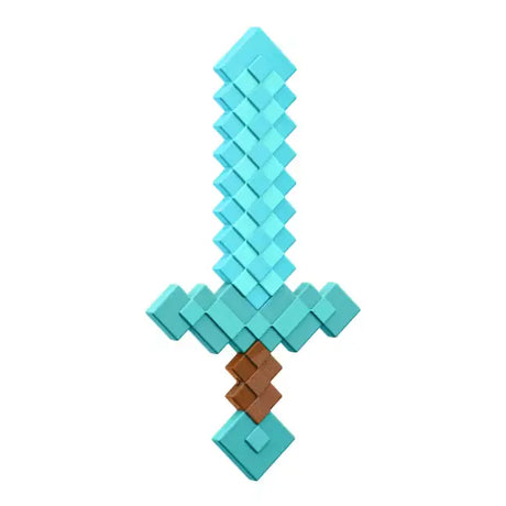Minecraft Diamond Sword shown upright on a white background