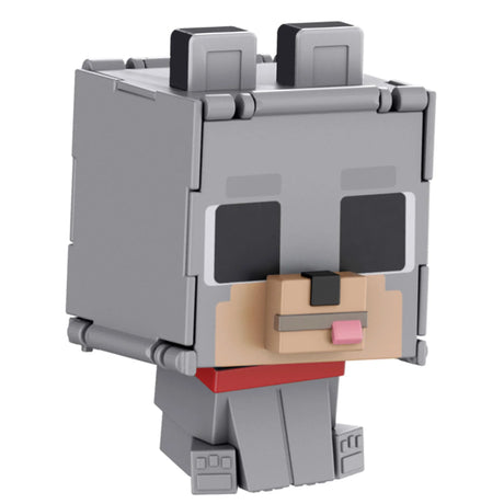 Minecraft Flippin’ Figs Tamed Wolf face close-up with tongue detail – Ireland