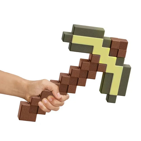 Minecraft Gold Pickaxe toy held in hand to show scale – Ireland