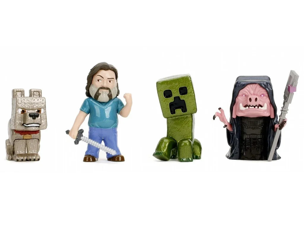 All four Minecraft Movie diecast figures shown loose front view – Ireland