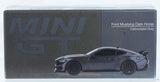 Mini GT Ford Mustang Dark Horse 2024 Carbonized Grey RHD retail box with side profile image of the model