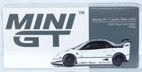 Mini GT Mazda AZ-1 Liberty Walk LB40 Tokyo Auto Salon 2024 retail box showing the white model in side profile