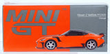 Mini GT Nissan Z VeilSide FFZ400 Orange RHD retail box with side profile artwork of the orange model