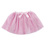 Minnie Mouse pink glitter tulle skirt with satin waistband and bow