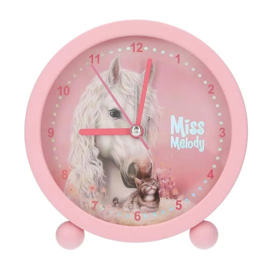 Miss Melody alarm clock front view on white background