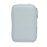 Miss Melody double pencil case back view in light blue