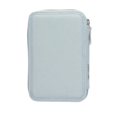 Miss Melody double pencil case back view in light blue