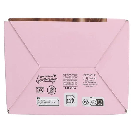 Miss Melody mug gift box base with product labels and safety markings