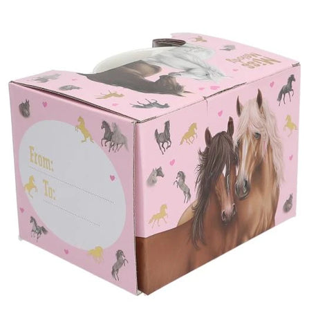 Miss Melody mug gift box showing the side panel and back panel
