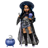 Monster High Moonspell Magic Claire de Luna beside blue moon cauldron with crescent reveal