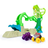 Monster Jam Mini Jams Cobra's Crazy Escape playset with two mini monster trucks