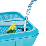 Mookie All Surface First Basketball base with yellow fill plug and water pouring into the opening