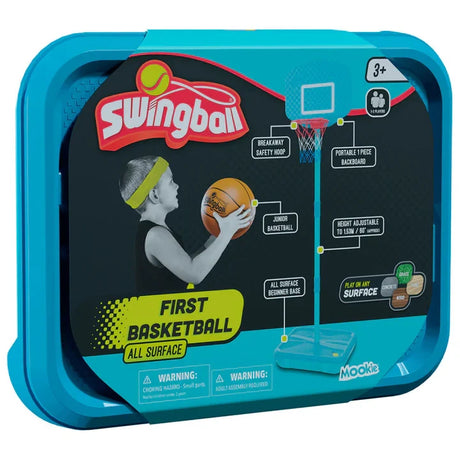Mookie First Basketball carry case front with product artwork and feature labels