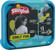 Mookie Early Fun All Surface Swingball turquoise carry case with front product artwork