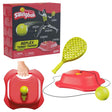Mookie Reflex Tennis Trainer retail box with yellow paddle, red base and yellow ball