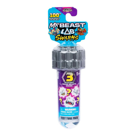 Mr Beast Lab Swarms Test Tube 3 Pack in purple and grey tube packaging with Hyper Fusion Series branding