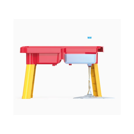 Multiplay Table With Toys shown from underneath with the basin and legs visible