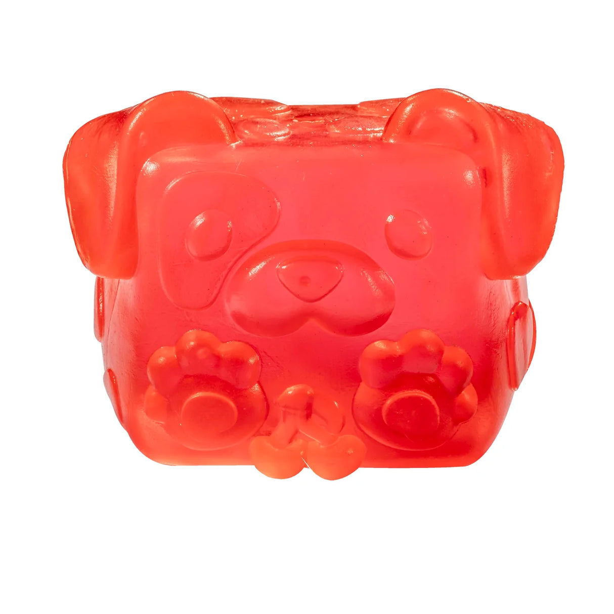 Red MushyKinz Jelleez dog squishy with floppy ears and paw details