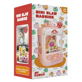 Retail box of My Kawaii 30 cm mini claw machine showing toy design, plush toys and cute animal graphics