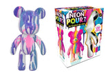 Neon Pourz Marble Paint Bear with painted bear figure beside the product box