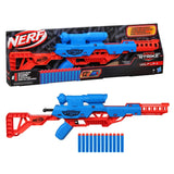 Nerf Alpha Strike Wolf LR-1 retail box with blue and red blaster and 12 darts shown below