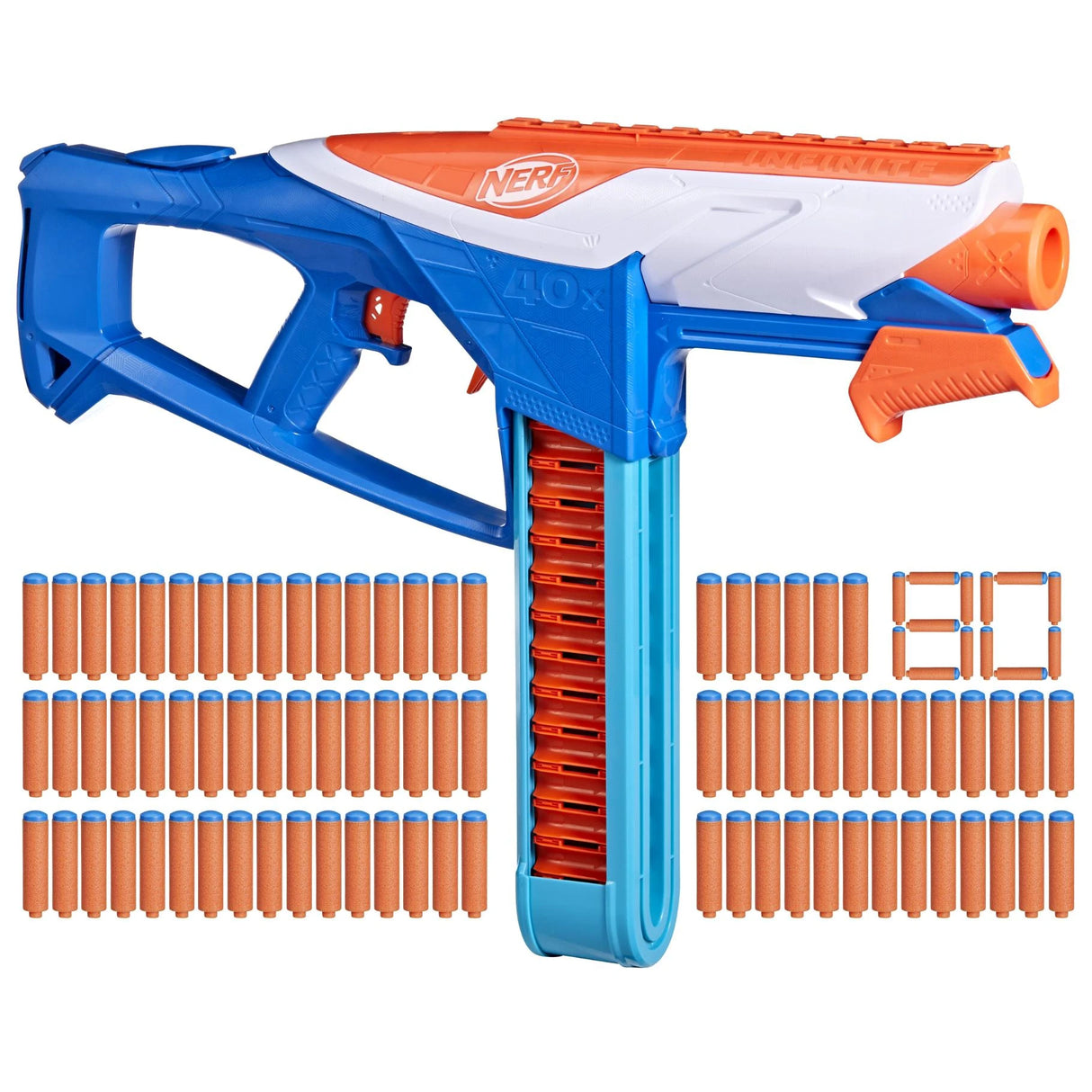 NERF N Series Infinite blaster with 80 orange N1 darts