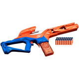 Angled view of NERF N Series Pinpoint blaster with orange N1 darts 