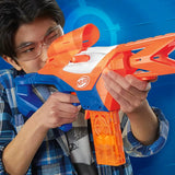 Close-up of person holding NERF N Series Pinpoint blaster