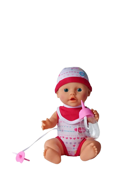 Baby doll holding a bottle