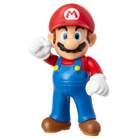 Nintendo Mario 2.5 inch articulated figure front view with raised fist