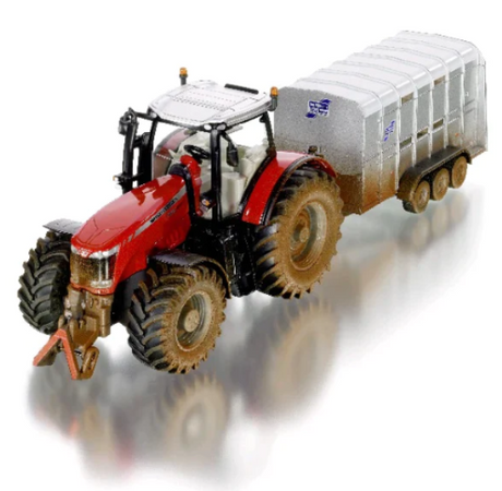 Siku Massey Ferguson 8680 with Ifor Williams Trailer