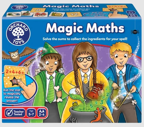 Orchard Toys Magic Maths Game Box Cover with Wizards – Ireland
