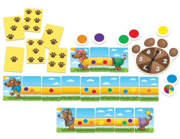 Orchard Toys Spotty Sausage Dogs Game pieces and spinner Ireland