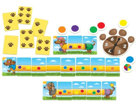 Orchard Toys Spotty Sausage Dogs Game pieces and spinner Ireland