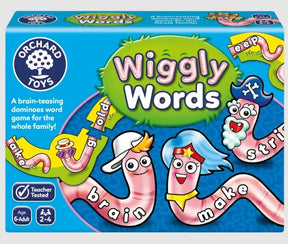 Orchard Toys Wiggly Words Game box front view - spelling game for kids Ireland