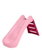 Pink and red folding first slide assembled with ladder and chute