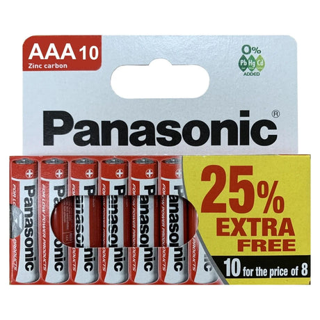 Panasonic AAA Zinc Batteries 10 Pack for toys and games Ireland