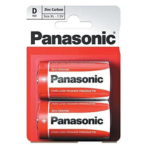 Panasonic Zinc D Batteries 2 Pack for toys and games devices Ireland